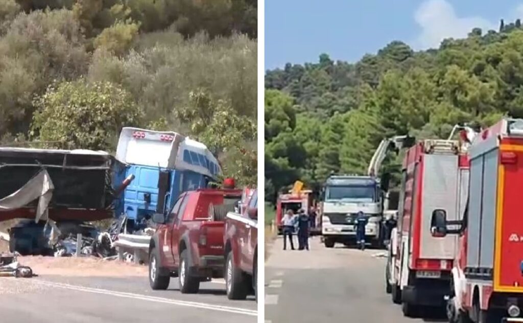 Σοκ-στην-Κυπαρισσία:-Νέες-πληροφορίες-για-την-νταλίκα-και-τα-αυτοκίνητα-με-τα-παιδιά