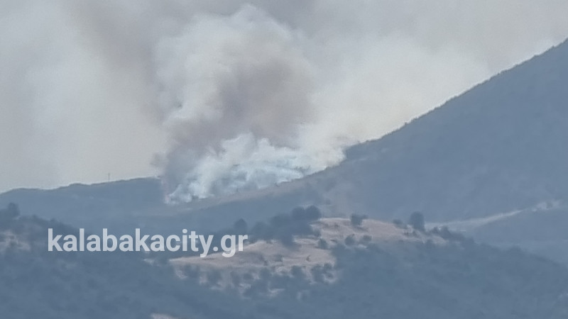 Φωτιά-στην-Καλαμπάκα:-Σηκώθηκαν-10-εναέρια-–-Διπλό-το-μέτωπο